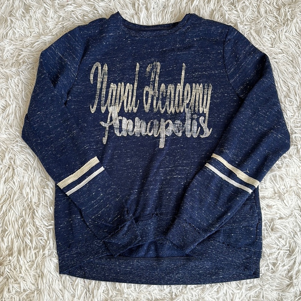 Colosseum Naval Academy Annapolis Sweatshirt Heathered Navy.